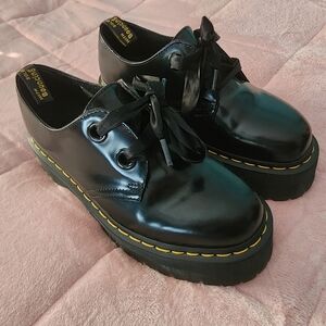 Dr. Martens Black Platform Lace-Up Shoes | Y2K Grunge